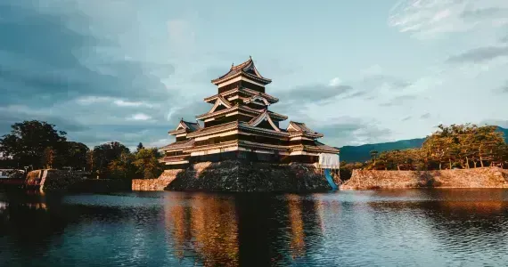 The moat in front of Matsumoto Castle